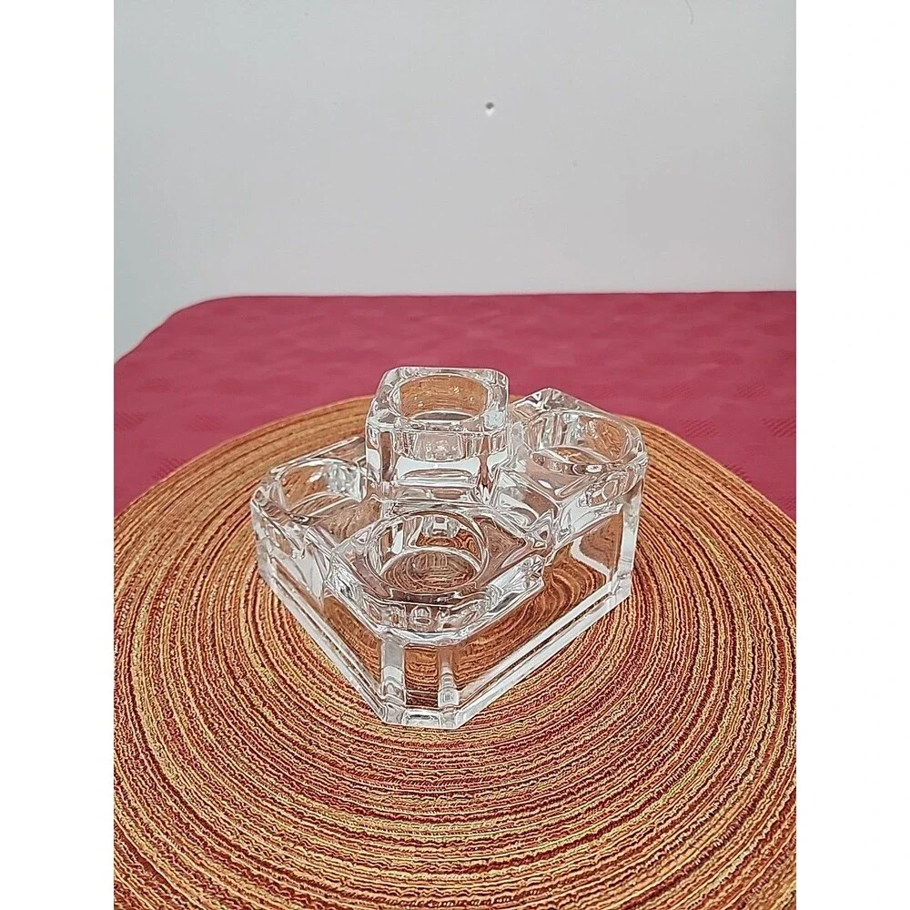 PartyLite Crystal Castle P7170 Tea Light/Votive Holder Lead Crystal Retired EUC - Picture 3 of 11